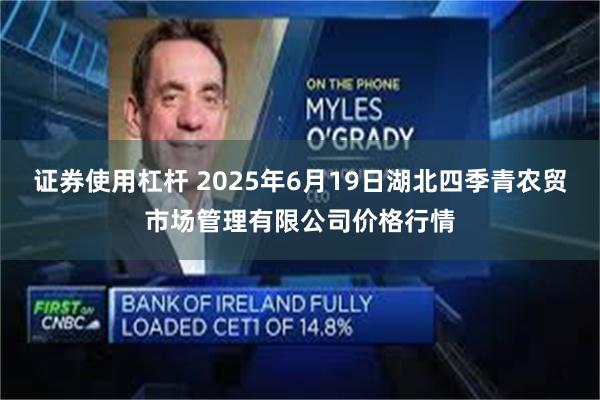 证券使用杠杆 2025年6月19日湖北四季青农贸市场管理有限公司价格行情